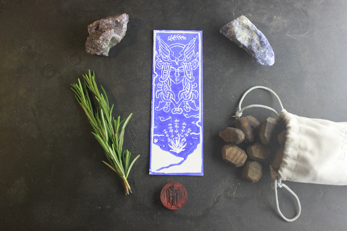 Marque-page Eir - collection Divinités - ScarletWolf