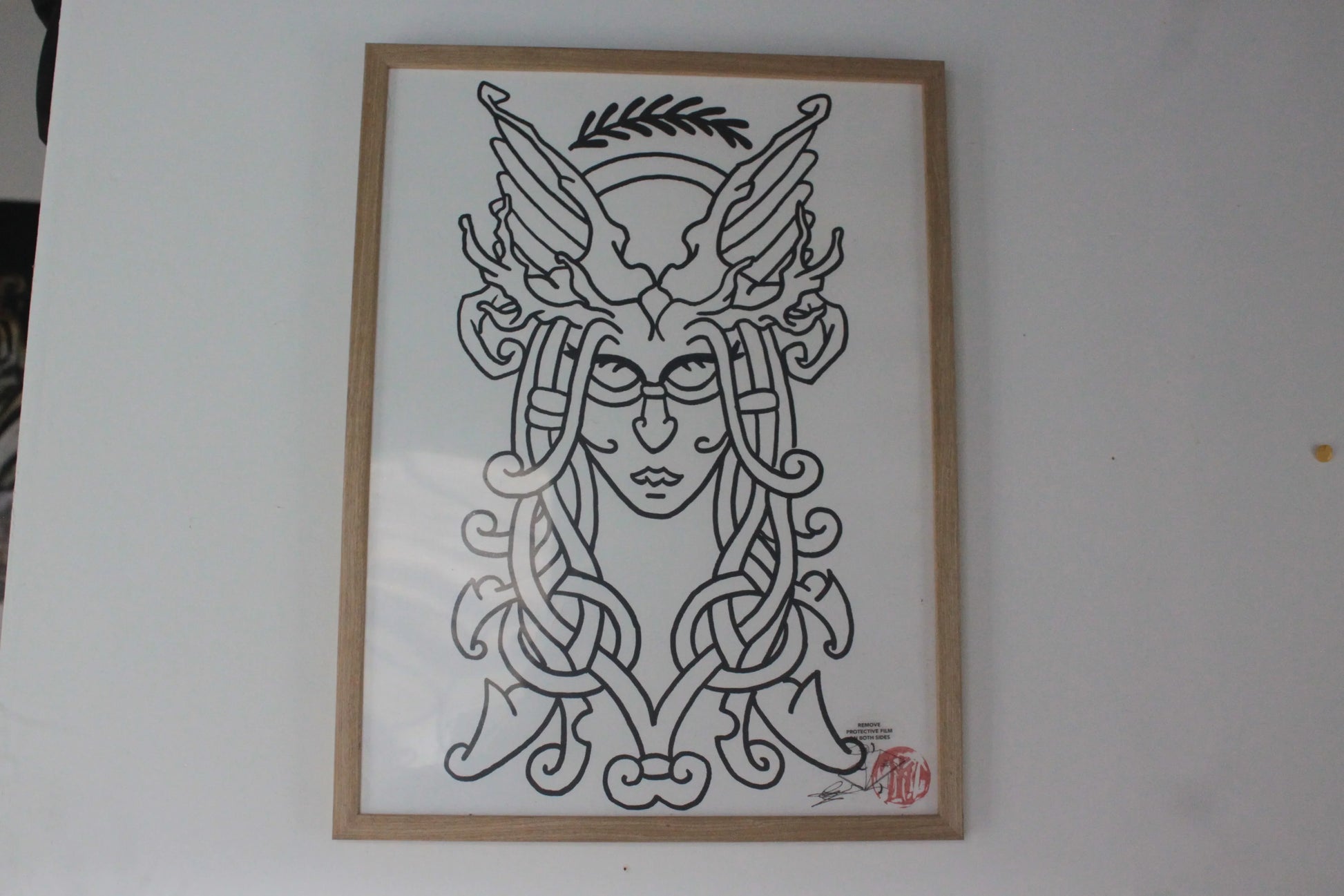 Affiche "Eir – Déesse de la Guérison" | Pièce Unique d'Art Nordique par Scarlet Wolf - ScarletWolf