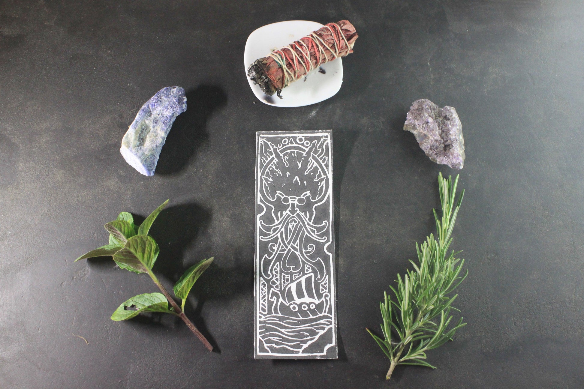 Marque-page Njord - collection Divinité - ScarletWolf